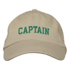 Nautisk kapten Khaki Cap Broderad Keps