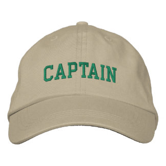 Nautisk kapten Khaki Cap Broderad Keps