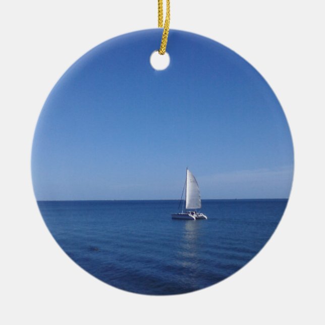 Nautisk keramisk julhängare julgransprydnad keramik (Framsidan)