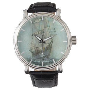 Nautisk klassikerfrakt (blått) armbandsur