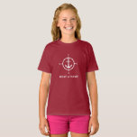 Nautisk kompass ankare till din båt eller Namn Red T Shirt<br><div class="desc">En nautisk kompass och ankare med ditt namn eller Boat Namn på en Girls Red T-Shirt.</div>