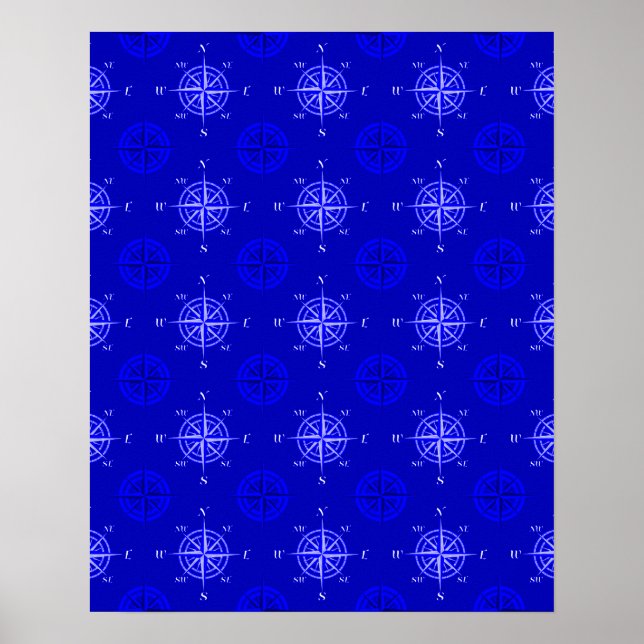 Nautisk kompass Ro Poster (Framsidan)