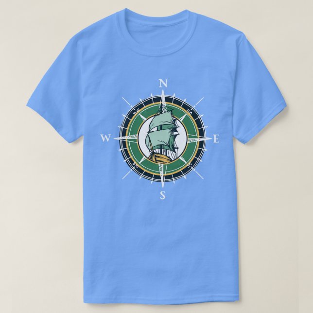 Nautisk kompass t shirt (Design framsida)