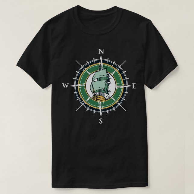 Nautisk kompass t shirt (Design framsida)