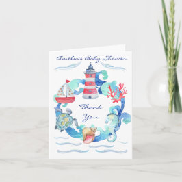 Nautisk könsmässig neutral vattenfärgsbabyskor tack kort