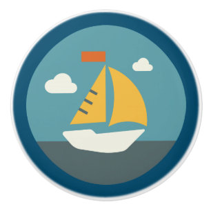 Nautisk, kustlevande, segelbåt knopp