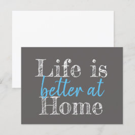 Nautisk LIVET ÄR BÄTTRE I HEMMET | Vykort