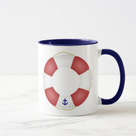 Nautisk livpreserver mugg