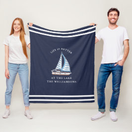 Nautisk marinblått liv är bättre vid Sjö Fleecefilt