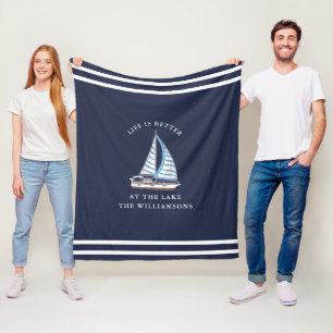 Nautisk marinblått liv är bättre vid Sjö Fleecefilt