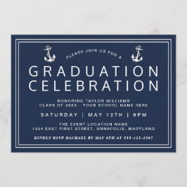 Nautisk marinsolfångare Studenten Inbjudningar