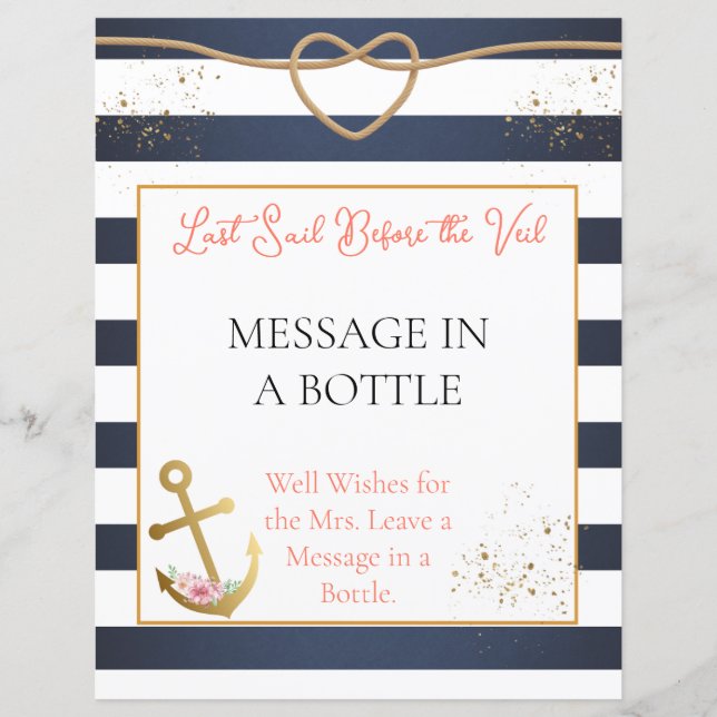 Nautisk Möhippa i ett Flaska-tecken (Framsida)