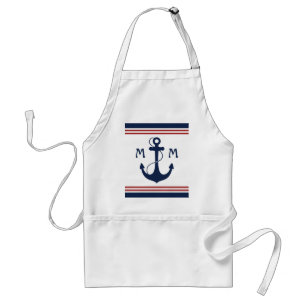 Nautisk Monogram Förkläde