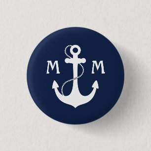Nautisk Monogram Knapp