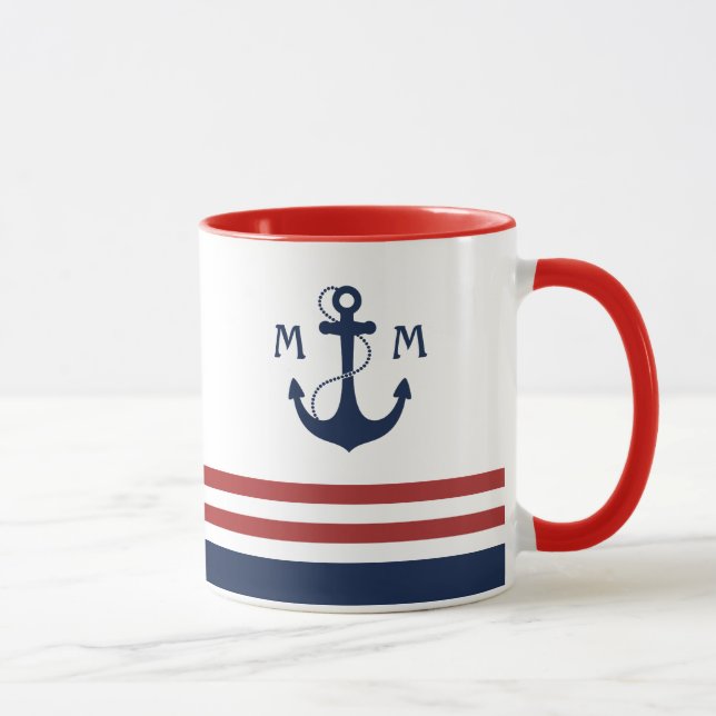 Nautisk Monogram Mugg (Höger)