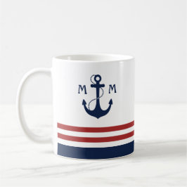 Nautisk Monogram Mugg