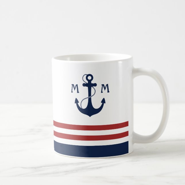 Nautisk Monogram Mugg (Höger)