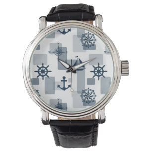 Nautisk mönster armbandsur
