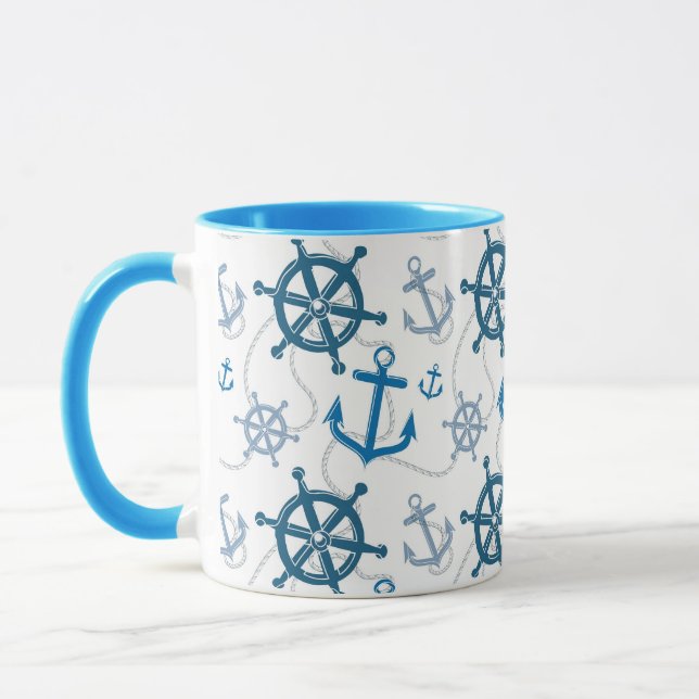 Nautisk mönster mugg (Vänster)