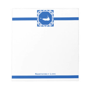 Nautisk Nantucket Blue and White Anteckningsblock