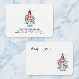 Nautisk Ocean Fyr RSVP Tilläggskort