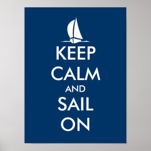 Nautisk poster med frakt lugn och segel på Behål