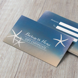 Nautisk presentkort för havblåttsjöstjärna rabattkort