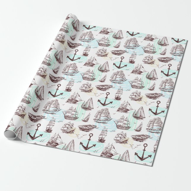 Nautisk Presentpapper (Utrullad)