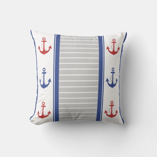 Nautisk randdesign kudde (Framsida)