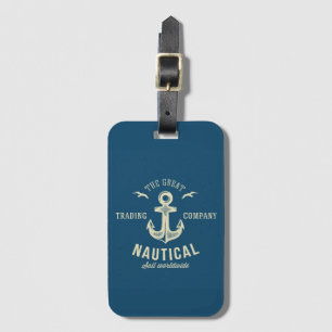 Nautisk Retro logotyp Bagagebricka
