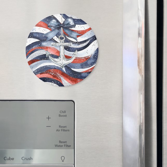 Nautisk röd vit blå förankring i fören magnet (In Situ (Fridge))