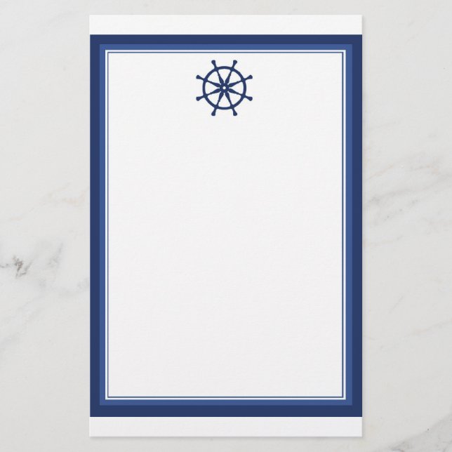 Nautisk roderbrevpapper brevpapper (Framsida)