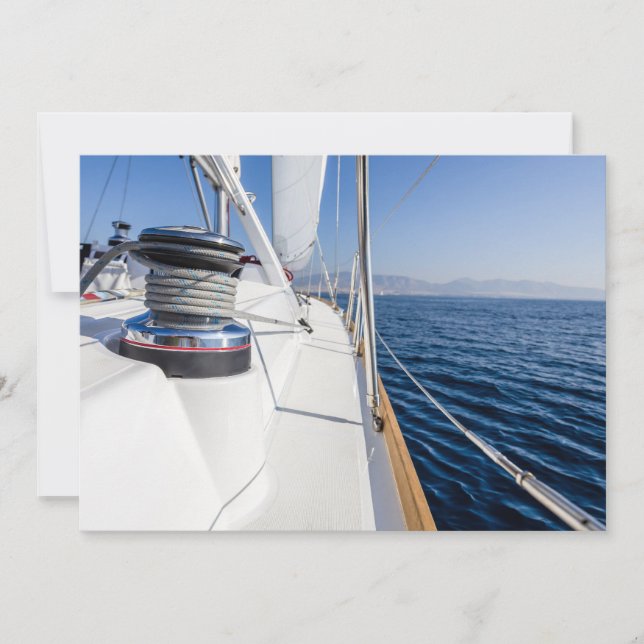 Nautisk segelbåt Havsinbjudan | Seglarfest Inbjudningar (Framsida)