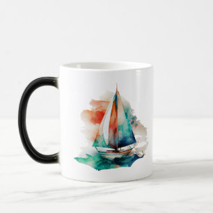 Nautisk Segelbåt-kaffe Mugg