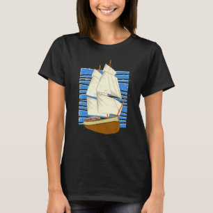 Nautisk segelbåt sjöman kapten skepp segel båt seg t shirt
