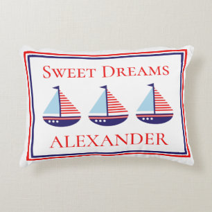 Nautisk segelbåt Sweet Dreams Baby Prydnadskudde