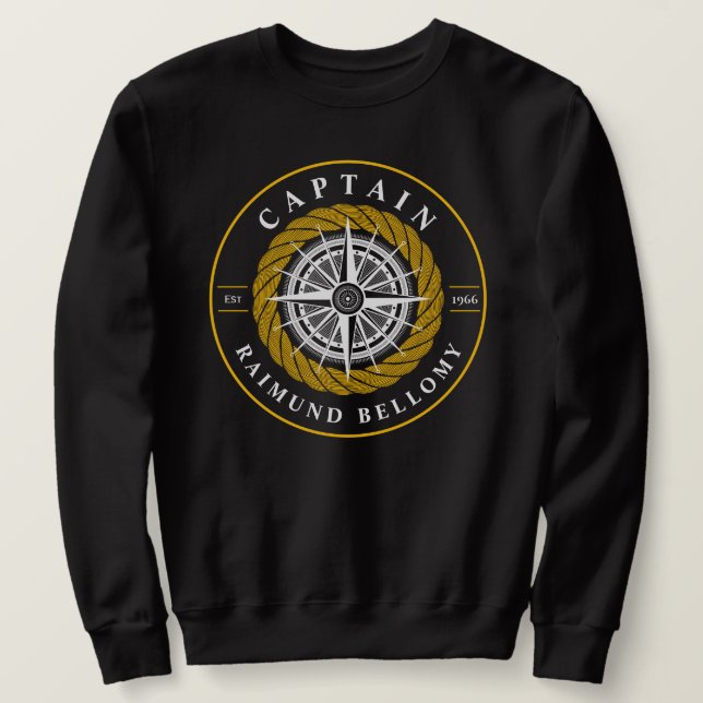 Nautisk segling lång ärmad tröja (Design framsida)