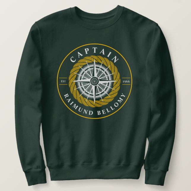 Nautisk segling lång ärmad tröja (Design framsida)