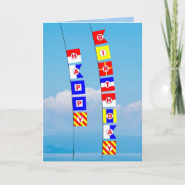 Nautisk signal Flagga Grattis på födelsedagen Häls Kort