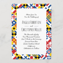 Nautisk signal Flagga Mönster Bröllop