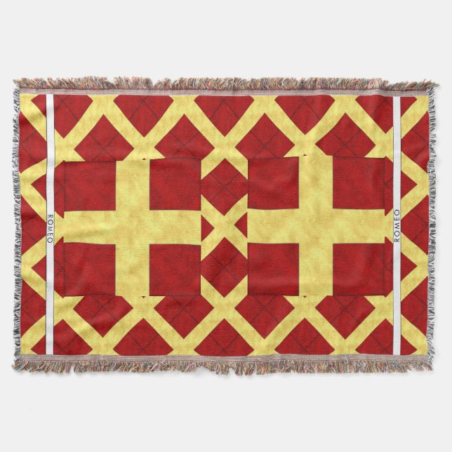 Nautisk signalsjö - Flagga för vattenfärg Filt (Framsidan)