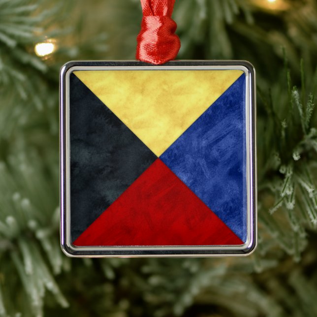 Nautisk signalsjö - Flagga för vattenfärg Julgransprydnad Metall (Träd)