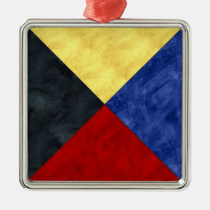 Nautisk signalsjö - Flagga för vattenfärg Julgransprydnad Metall