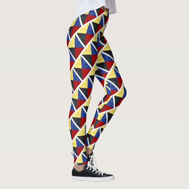 Nautisk signalsjö - Flagga för vattenfärg Leggings (Höger)