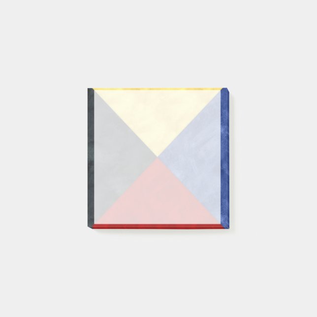 Nautisk signalsjö - Flagga för vattenfärg Post-it Block (Framsida)