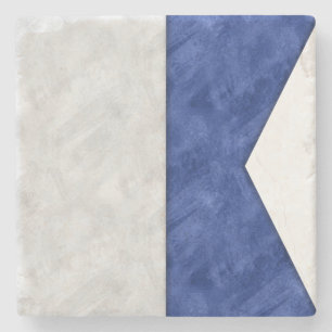Nautisk signalsjö - Flagga för vattenfärg Underlägg Sten