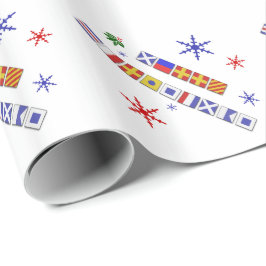 Nautisk sjal för flaggagod julgåva presentpapper