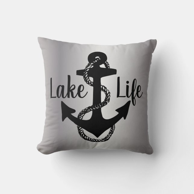 Nautisk SJÖ LIFE + ANCHOR | Kudde (Framsida)