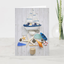 Nautisk sjöbåt Julgran Helgdag Kort