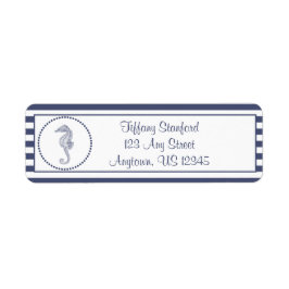 Nautisk sjöhäst | PERSONLIG Returadress Etikett